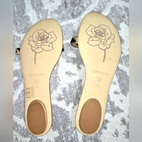 Rosamunda horsshoe leather tong with crystals slides. Size 9 - Picture 4 of 5